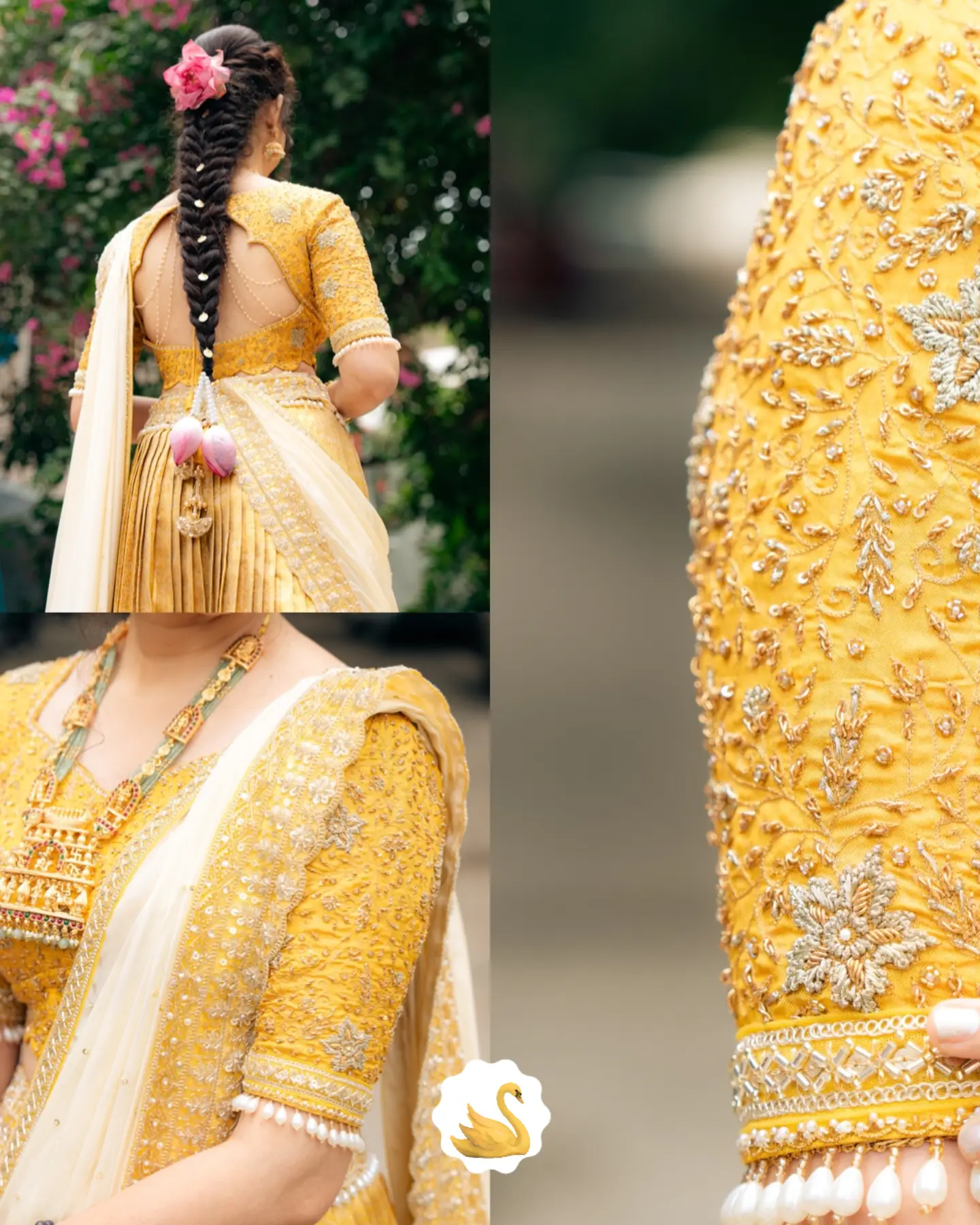 Draped in gold, wrapped in grace — a celebration of timeless Indian elegance